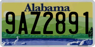 AL license plate 9AZ2891