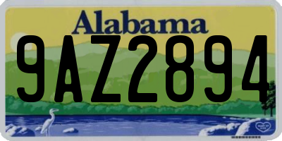 AL license plate 9AZ2894