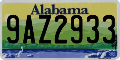 AL license plate 9AZ2933