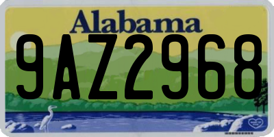 AL license plate 9AZ2968