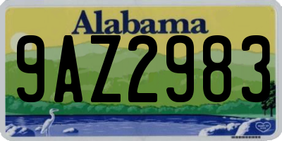 AL license plate 9AZ2983
