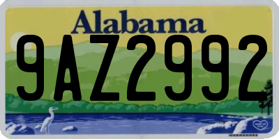 AL license plate 9AZ2992