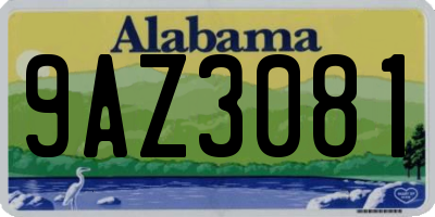 AL license plate 9AZ3081