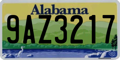 AL license plate 9AZ3217