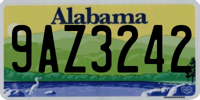 AL license plate 9AZ3242