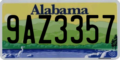 AL license plate 9AZ3357