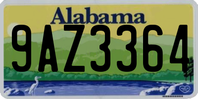 AL license plate 9AZ3364