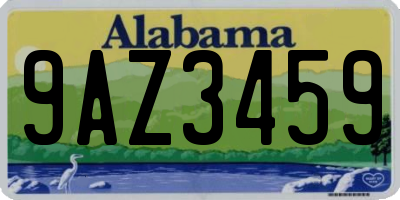 AL license plate 9AZ3459