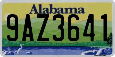 AL license plate 9AZ3641