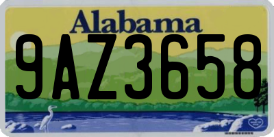 AL license plate 9AZ3658