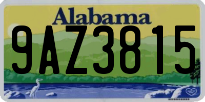 AL license plate 9AZ3815