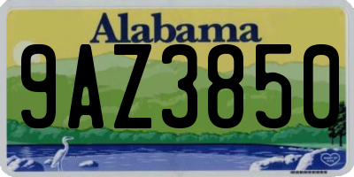 AL license plate 9AZ3850