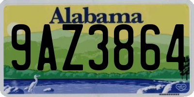 AL license plate 9AZ3864