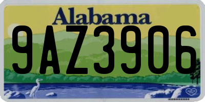 AL license plate 9AZ3906
