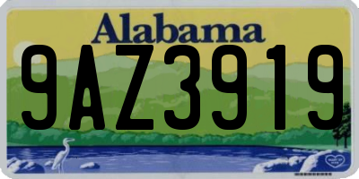 AL license plate 9AZ3919