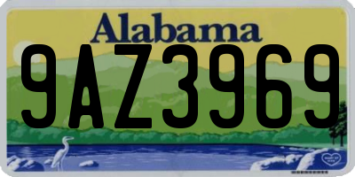 AL license plate 9AZ3969