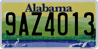 AL license plate 9AZ4013