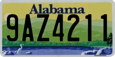 AL license plate 9AZ4211