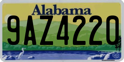 AL license plate 9AZ4220