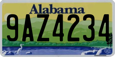 AL license plate 9AZ4234