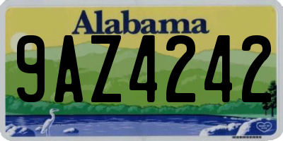 AL license plate 9AZ4242