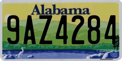AL license plate 9AZ4284