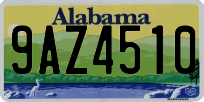 AL license plate 9AZ4510