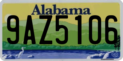 AL license plate 9AZ5106