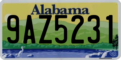 AL license plate 9AZ5231