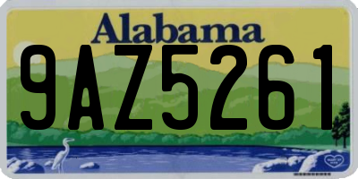AL license plate 9AZ5261