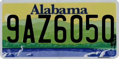AL license plate 9AZ6050