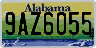 AL license plate 9AZ6055