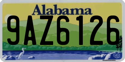 AL license plate 9AZ6126