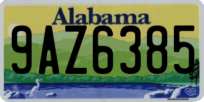 AL license plate 9AZ6385