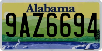 AL license plate 9AZ6694
