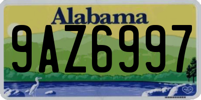 AL license plate 9AZ6997