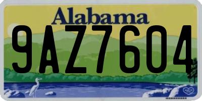 AL license plate 9AZ7604