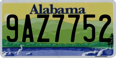 AL license plate 9AZ7752