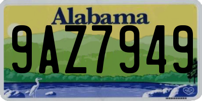 AL license plate 9AZ7949