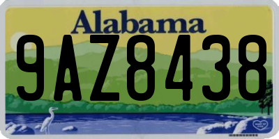 AL license plate 9AZ8438