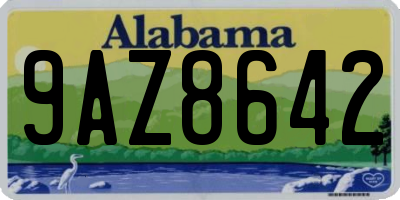 AL license plate 9AZ8642