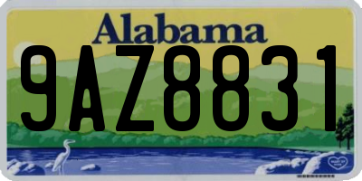 AL license plate 9AZ8831
