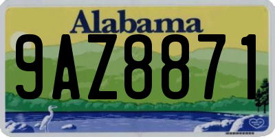 AL license plate 9AZ8871