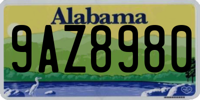 AL license plate 9AZ8980