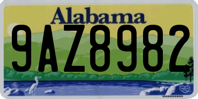 AL license plate 9AZ8982