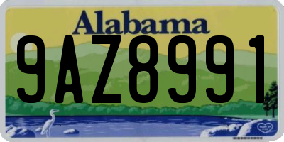 AL license plate 9AZ8991