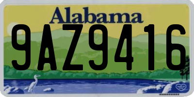 AL license plate 9AZ9416