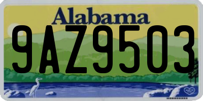 AL license plate 9AZ9503
