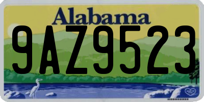 AL license plate 9AZ9523