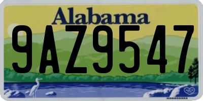 AL license plate 9AZ9547